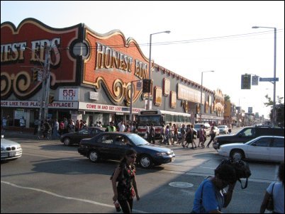 Honest Ed's is dark and closed.