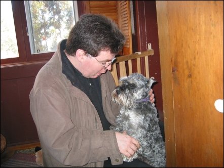 When I asked Hazel to point out Dusty's mother, she pointed to Craig's new friend! Flair is a very friendly, sweet dog.